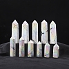 Point Tower Electroplate Natural Howlite Healing Stone Wands PW-WG41958-01-2
