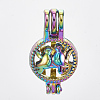 Plated Alloy Bead Cage Pendants PALLOY-S119-069-1