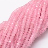 Dyed Natural Malaysia Jade Rondelle Beads Strands X-G-E316-2x4mm-32-1