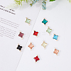 DICOSMETIC 32Pcs 8 Colors Brass Glass Connector Charms GLAA-DC0001-15-4