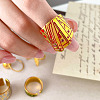 304 Stainless Steel Enamel Cuff Open Rings WGD5030-02-1