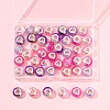 44Pcs 7 Styles UV Plating Resin European Beads RESI-FS0002-03-7