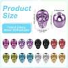 150Pcs Matte Spray Painted Skull Acrylic Beads ACRP-FS0001-01-3