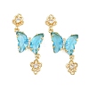 Brass Micro Pave Cubic Zirconia Connector Charms CU-CBACDF6-01G-2