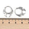 Fire Shaped 316 Surgical Stainless Steel Hoop Earrings LS-EJEW-G416-35P-5