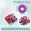 450Pcs 6 Colors Rubber O Rings KY-CP0001-31-2