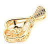 Brass Micro Cubic Zirconia Peg Bail Charms LS-KK-Q794-04D-G-2