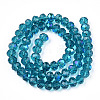 Electroplate Glass Beads Strands X-EGLA-A034-T6mm-L25-3