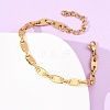 304 Stainless Steel Coffee Bean Chain Bracelets for Women BJEW-F536-11G-5