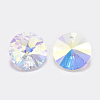 Faceted Glass Rhinestone Charms RGLA-F049-10mm-001AB-2