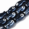 Handmade Porcelain Ceramic Beads Strands PORC-T006-03A-1