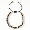 Ethnic Style Natural Mixed Gemstone Column Beads Braided Bead Bracelets for Men Women BR3776-4-1