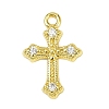 Brass Micro Pave Clear Cubic Zirconia Pendants KK-L238-13G-1