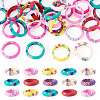 30Pcs Handmade Polymer Clay Finger Rings RJEW-TA0001-11A-1