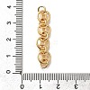Brass 4 Coins Links Connector Charms KK-K378-68G-3