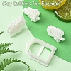 4Pcs 4 Styles Mother's Day Plastic Clay Pressed Molds Set CELT-YW0001-01-4