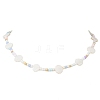 Summer Beach Natural White Shell and Glass Seed Beaded Necklaces NJEW-JN05855-01-2