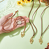 3Pcs Faux Suede Macrame Pouch  Pendant Necklaces NJEW-TAC0051-02-5