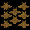 8Pcs Bee Hotfix Rhinestone DIY-CA0006-31-7