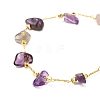 Natural Mixed Gemstone Chip Beaded Bracelet for Girl Women BJEW-JB06983-6