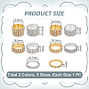 10Pcs 10 Styles Iron & Rhinestone Finger Rings for Women RJEW-UN0003-08-3