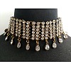 Alloy Full Crystal Rhinestone Teardrop Tassel Choker Necklaces for Women FS-WGE797D-01-1