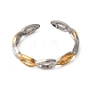304 Stainless Steel Double Color Cuff Rings RJEW-S635-01GP-01-2