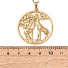 304 Stainless Steel Pendant Cable Chain Necklaces for Men Women NJEW-K308-03D-G-5