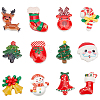 48Pcs 12 Styles Christmas Theme Opaque Resin Cabochons CRES-SC0002-55-1
