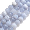 Natural Blue Lace Agate Beads Strands G-F222-30-6mm-01-3