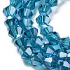 Transparent Electroplate Glass Beads Strands EGLA-A039-T3mm-A01-3
