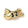 Brass Micro Pave Cubic Zirconia Charms KK-I276-42G-2