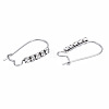 304 Stainless Steel Hoop Earrings Findings Kidney Ear Wires STAS-N092-138C-01-2