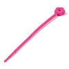 Flower Shape Silicone Cable Zip Ties AJEW-C034-01G-1