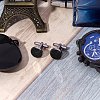 8Pcs 4 Styles 304 Stainless Steel Cuff Buttons STAS-SZ0001-63-5