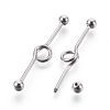 304 Stainless Steel Ear Fake Plugs Gauges EJEW-L207-A08-2
