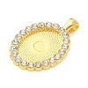 Alloy Rhinestone Pendant Cabochon Settings RB-CBA40A4-02G-01-2