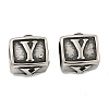 316 Surgical Stainless Steel with Rhinestone Large Hole Cube Beads STAS-Q326-08AS-01-1