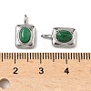 Dyed Natural White Jade Rectangle with Oval Charms STAS-L022-516P-02-3