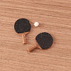 Table Tennis Racket Shape Resin Miniature Ornaments PW-WG72043-02-1