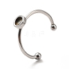 304 Stainless Steel Cuff Ring Findings STAS-E044-04P-3