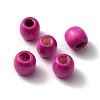 Spray Painted Wood Beads WOOD-WH0030-37-2