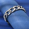 201 Stainless Steel Curb Chain Bracelets for Men STAS-T077-22B-03P-3