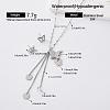 304 Stainless Steel Butterfly Stud Earrings & Tassel Necklaces Sets for Women IY3689-5-1