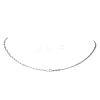 304 Stainless Steel Twisted Chain Paperclip Chain Necklaces NJEW-JN05781-01-3