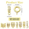 7Pcs 7 Styles Brass Micro Pave Cubic Zirconia Tube Bails KK-CJ0004-47G-2