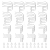 240Pcs 4 Style 316 Surgical Stainless Steel Earring Hooks STAS-NB0001-22-1