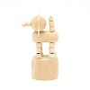 Schima Wood DIY Elephant Small Animal Desktop Ornaments DJEW-TAC0001-03-1