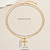 Elegant Brass Micro Pave Clear Cubic Zirconia Cross Pendant Necklaces for Daily Casual and Streetwear Wear CD4943-3