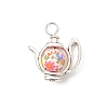Opaque Printed Acrylic Pendants PALLOY-JF04497-1